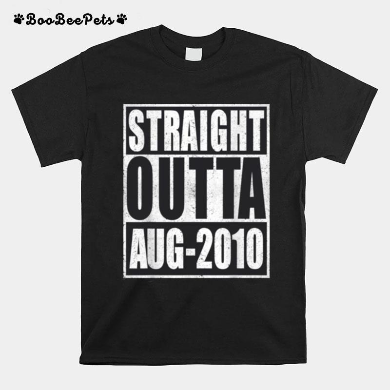 Straight Outta 2010 11Th Bithday Retro 11 Years Old Birthday T-Shirt