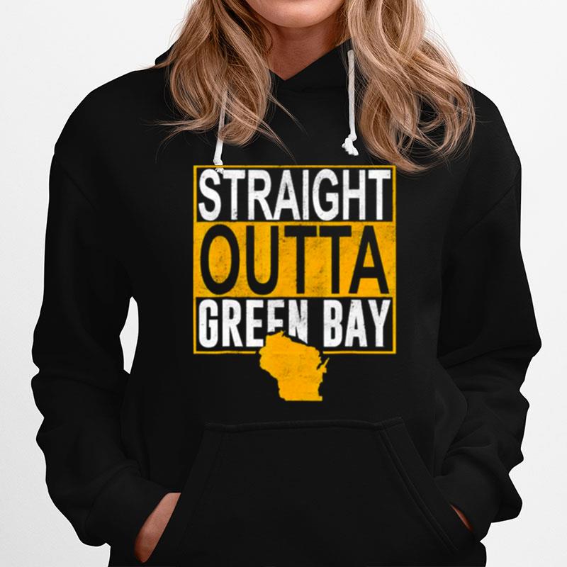 Straight Outta Green Bay Distressed Hoodie