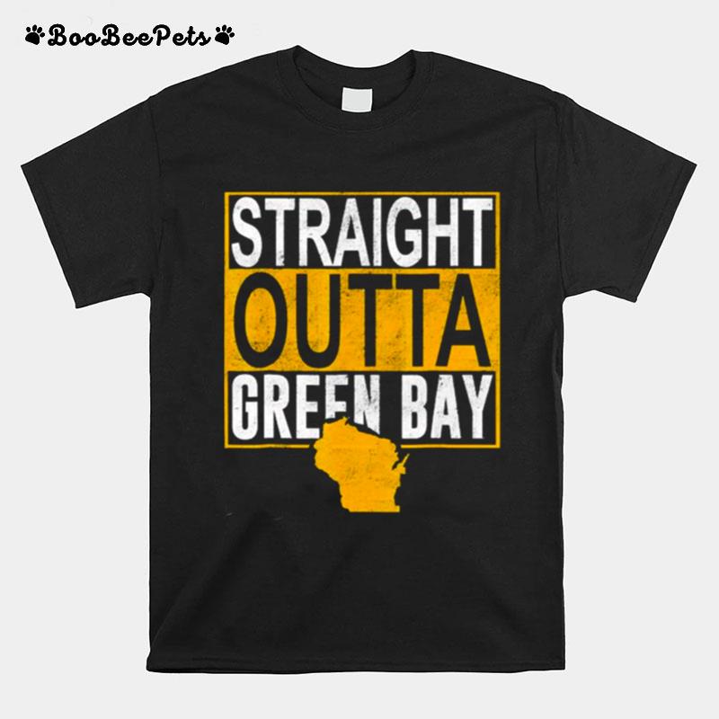 Straight Outta Green Bay Distressed T-Shirt