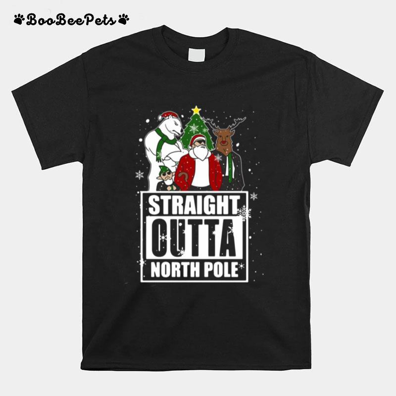 Straight Outta North Pole Christmas T-Shirt
