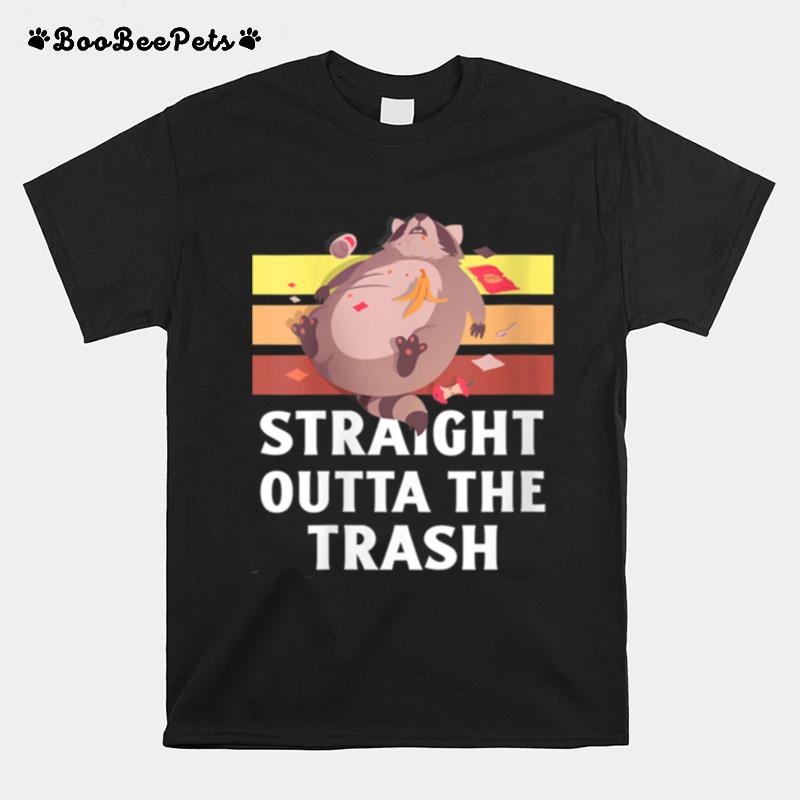 Straight Outta The Trash Raccoon Garbage T-Shirt