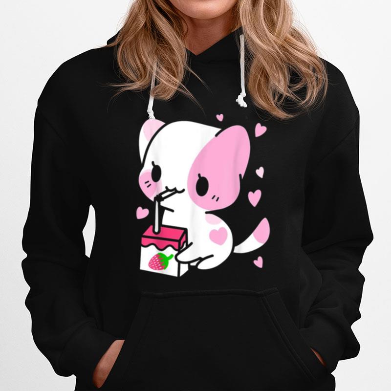 Strawberry Milk Chibi Cat Kawaii Nexo Anime Hoodie