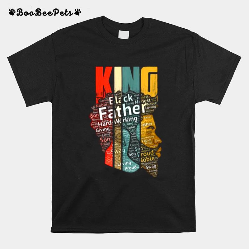 Strong Black King African American Tee Natural Afro Vintage T-Shirt