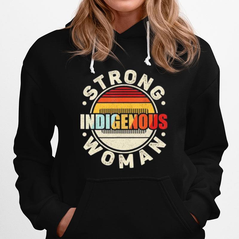 Strong Indigenous Woman Vintage Retro Hoodie