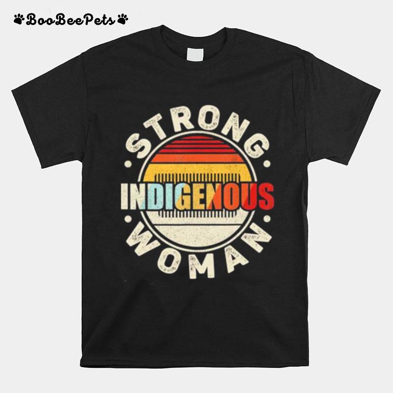 Strong Indigenous Woman Vintage Retro T-Shirt