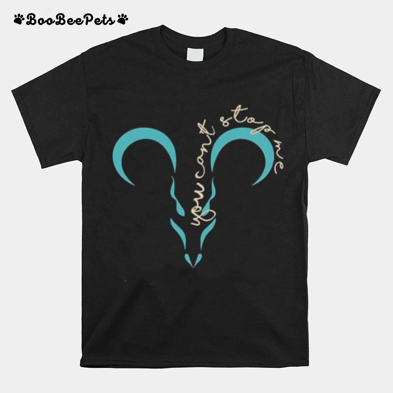 Strong Script Design Zodiac Sign Aries T-Shirt