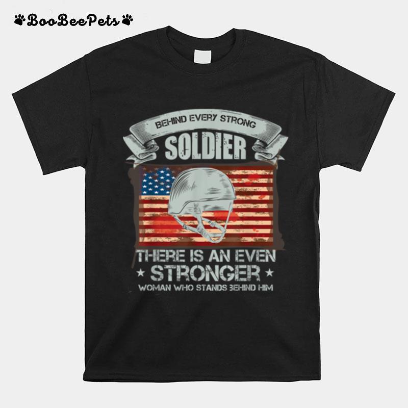 Strong Soldier Woman U.S. Flag Combat T B09Znzsbz8 T-Shirt