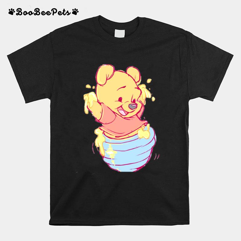 Stuck In Honey Winnie The Pooh Cartoon T-Shirt