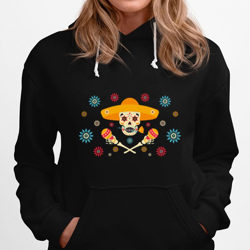 Sugar Skull Day Of Dead In Mexican Holiday Hoodie