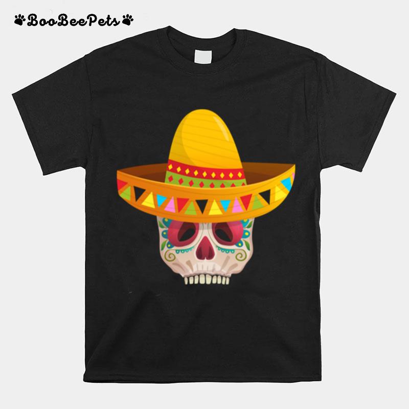 Sugar Skull Day Of The Dead Muertos In Mexican T-Shirt