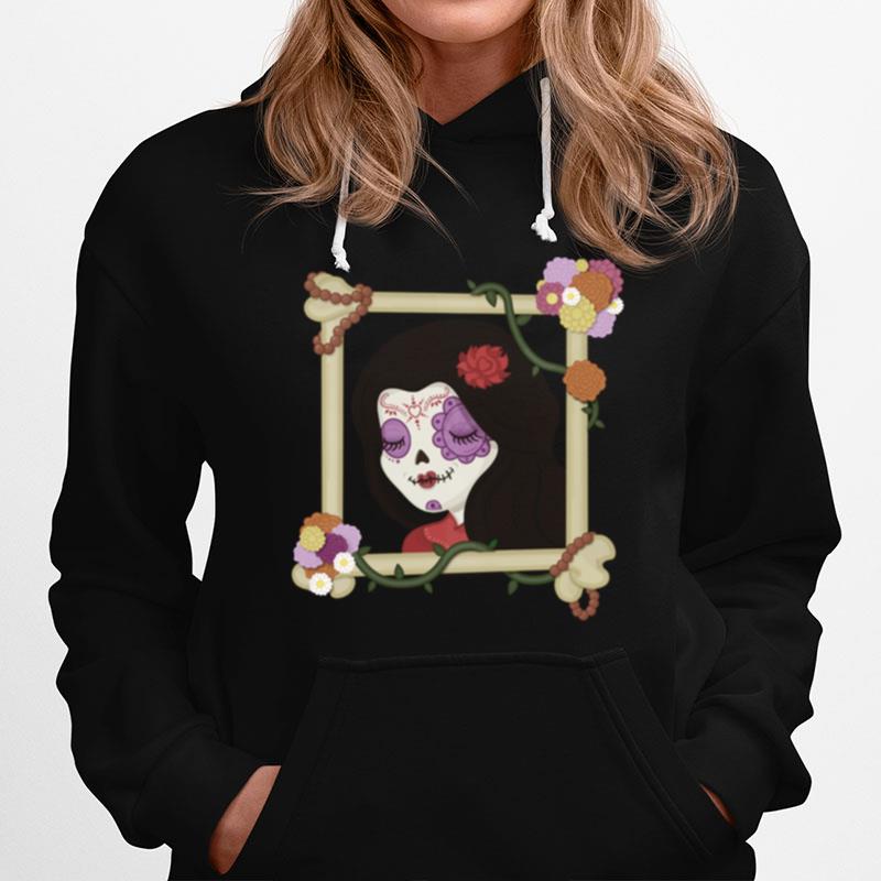 Sugar Skull Girl Beautiful Day Of The Dead Dia De Muertos Hoodie