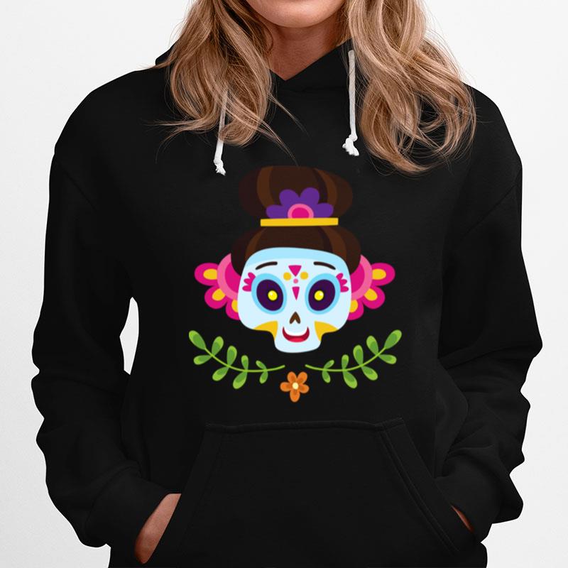 Sugar Skull Girl Day Dead Dia De Muertos Hoodie