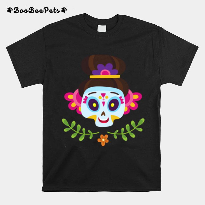 Sugar Skull Girl Day Dead Dia De Muertos T-Shirt