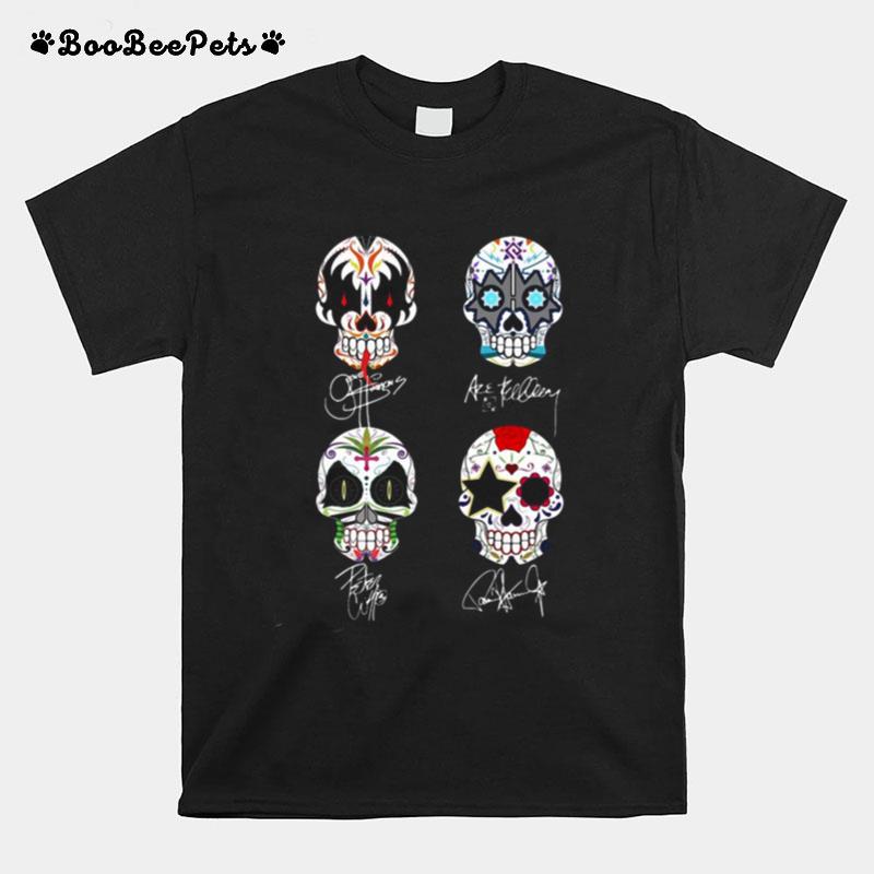 Sugar Skull Kiss Band Signatures T-Shirt