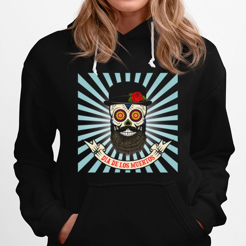 Sugar Skull Man Dia De Los Muertos Hoodie