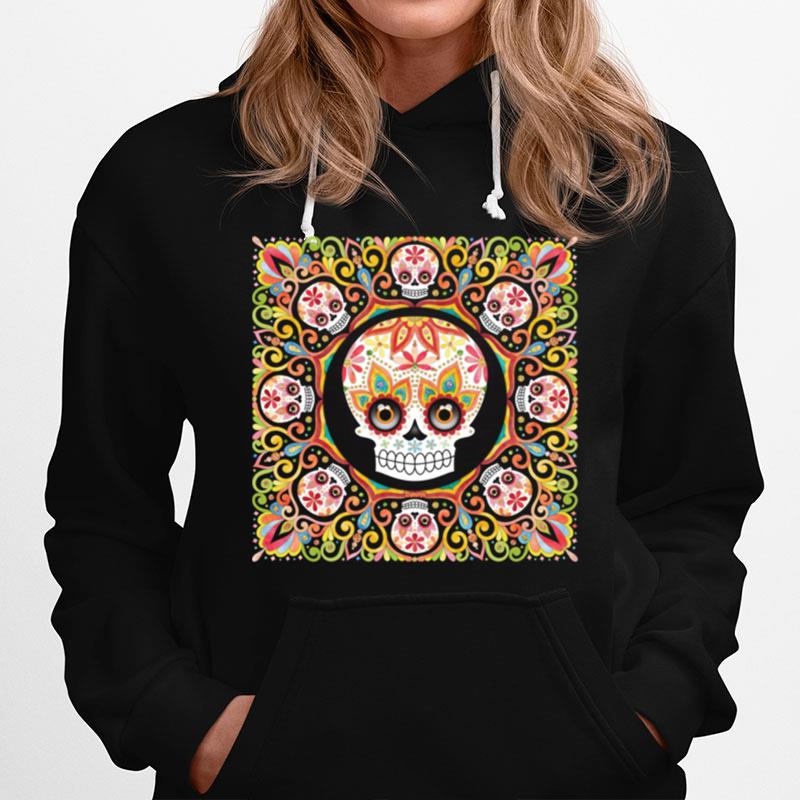 Sugar Skull Mandala Dia De Los Muertos Day Dead Hoodie