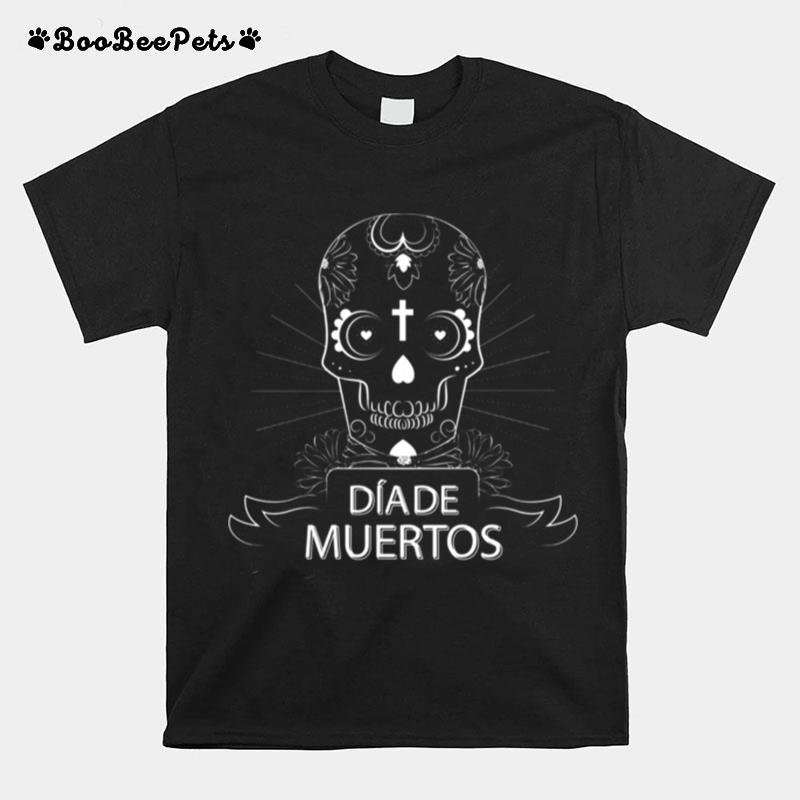 Sugar Skull Simple Dia De Muertos Vintage T-Shirt