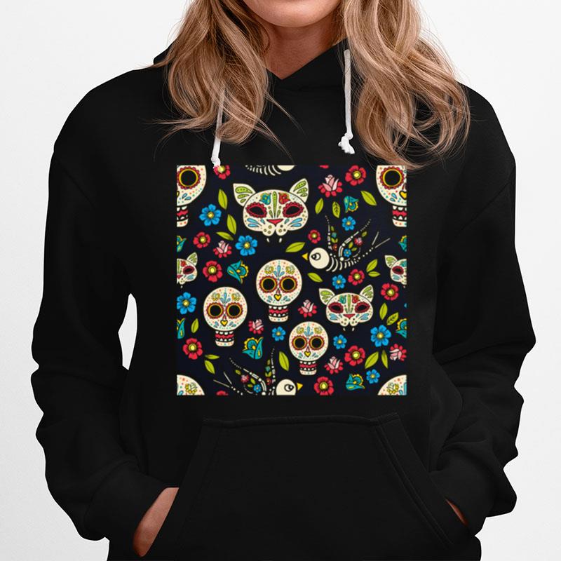 Sugar Skulls Day Of The Dead Dia De Muertos Hoodie