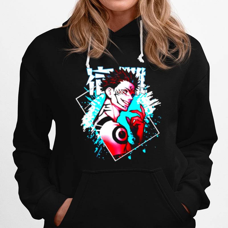 Sukuna Jujutsu Kaisen Anime Manga Painting Style Art Hoodie