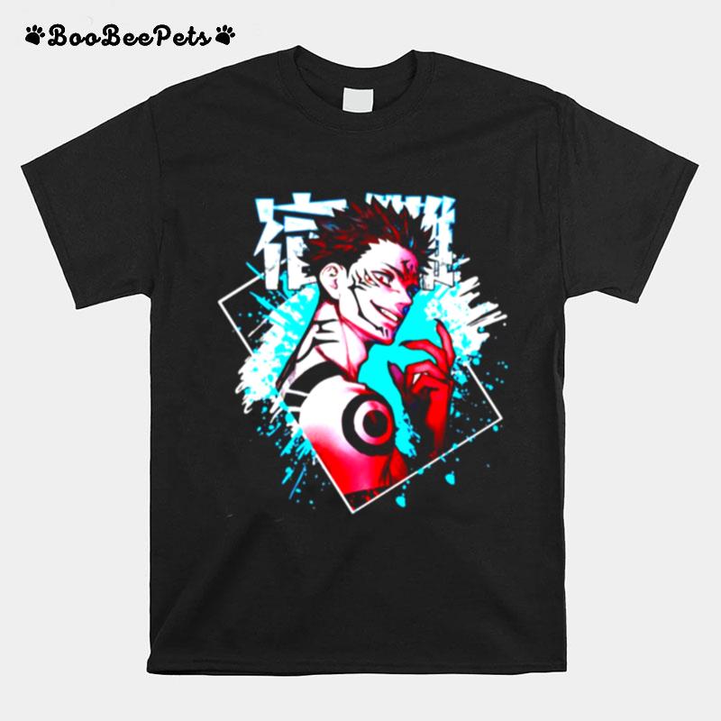 Sukuna Jujutsu Kaisen Anime Manga Painting Style Art T-Shirt