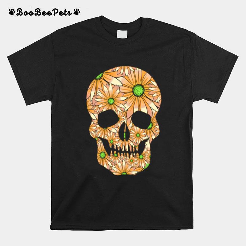 Summer Peach Skull Day Of The Dead T-Shirt