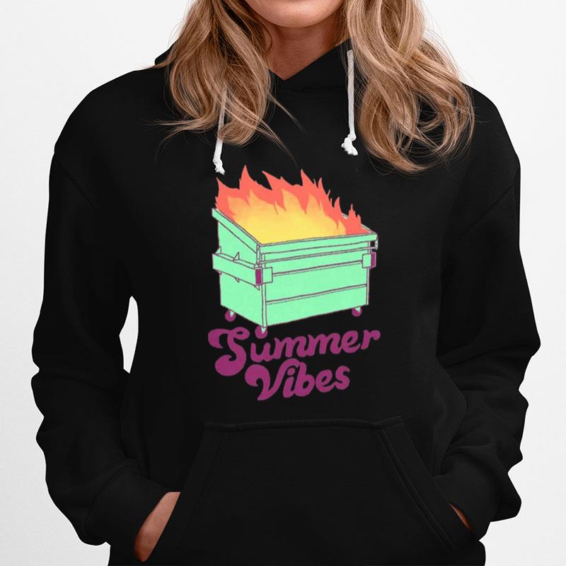 Summer Vibes Fire Fire Vintage Art Hoodie