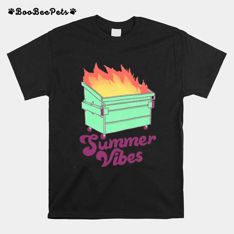 Summer Vibes Fire Fire Vintage Art T-Shirt