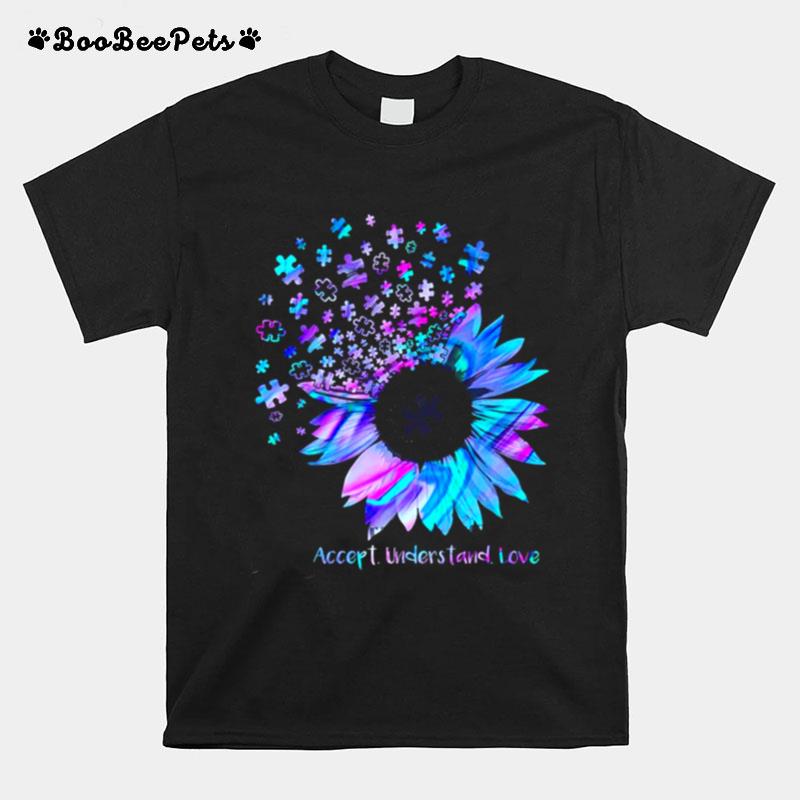 Sunflower Autism Accept Understand Love T-Shirt