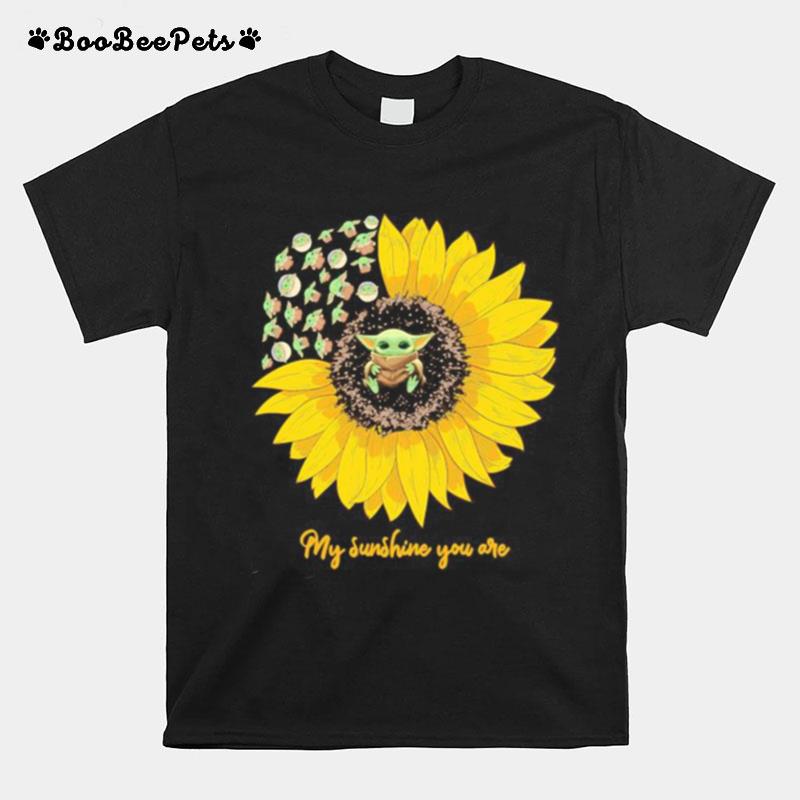 Sunflower Baby Yoda My Sunshine You Are T-Shirt