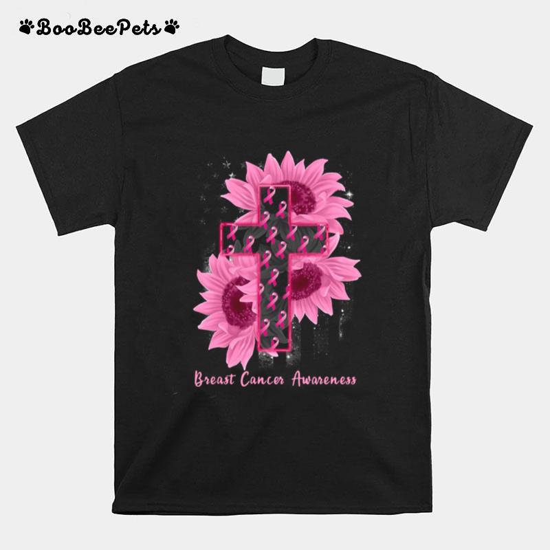 Sunflower Breast Cancer Awareness T-Shirt