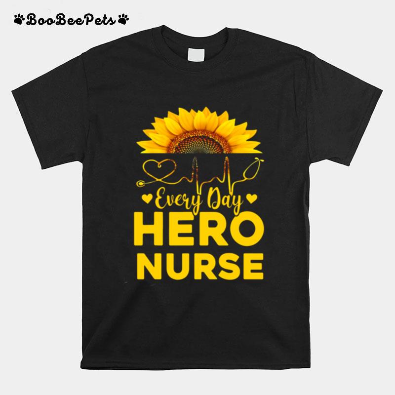 Sunflower Everyday Hero Nurse Gold T-Shirt