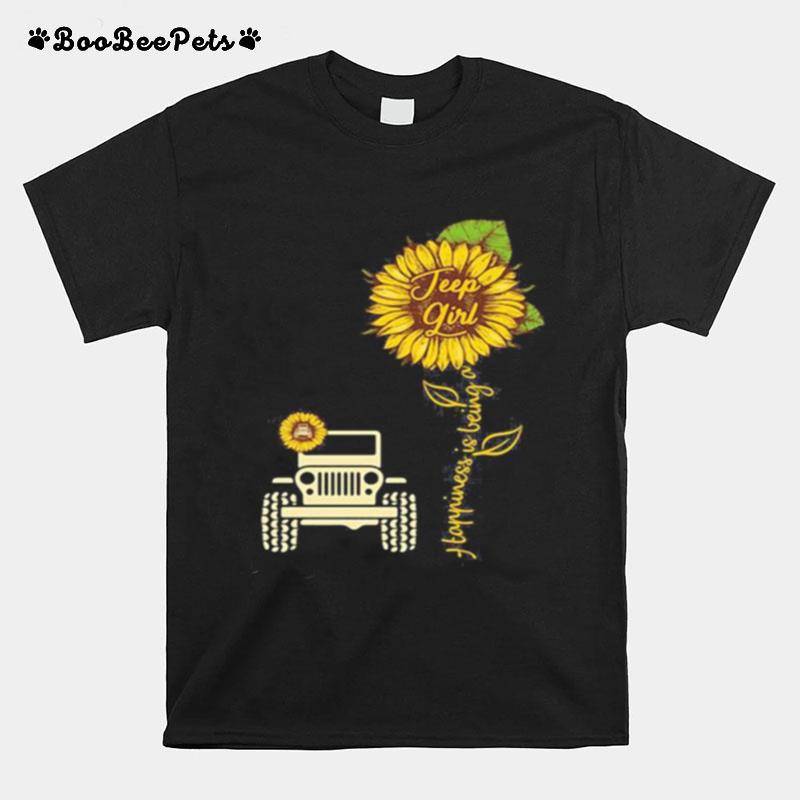 Sunflower Happiness Is Being A Girl T-Shirt