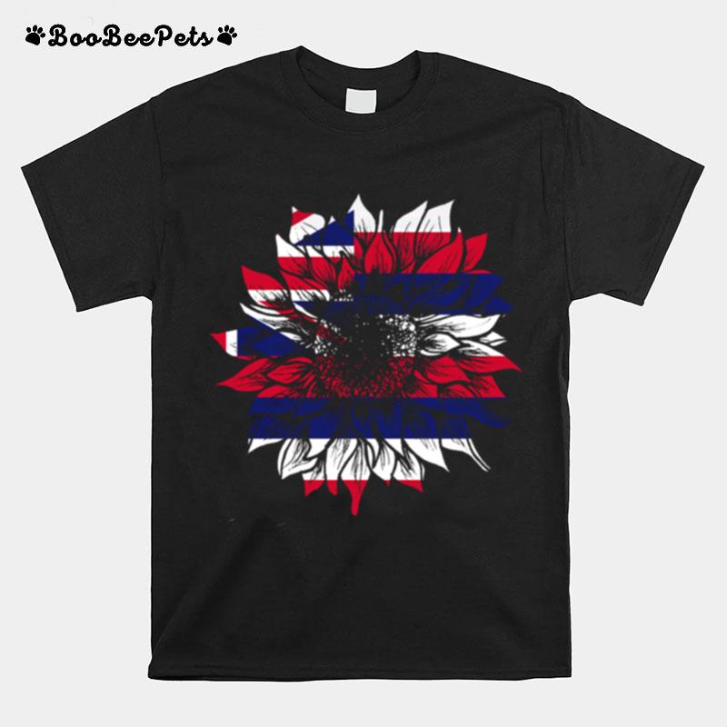 Sunflower Hawaii Flag T-Shirt
