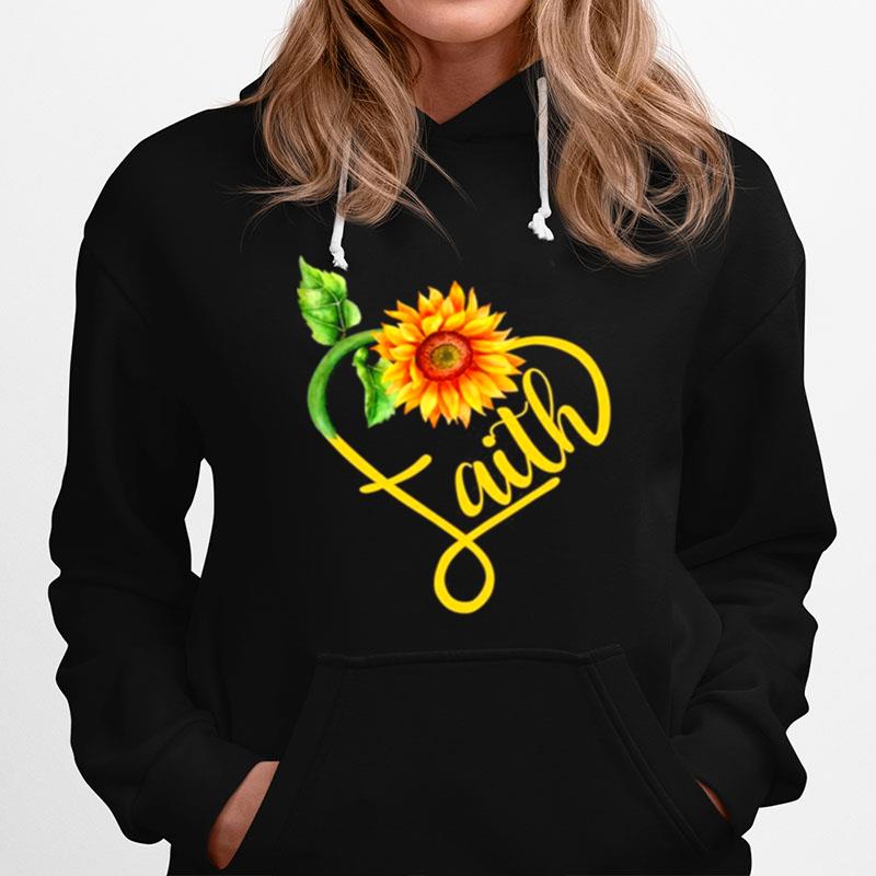 Sunflower Heart Christian Faith Hoodie