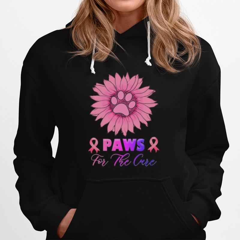 Sunflower Paws For The Cure Breast Cancer Awareness Hoodie