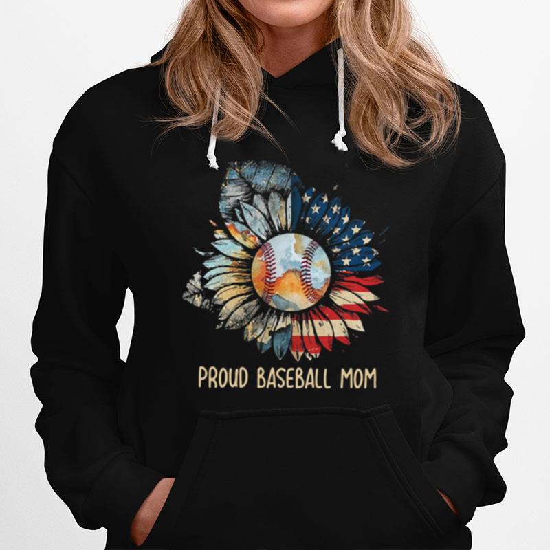 Sunflower Proud Baseball Mom Hoodie