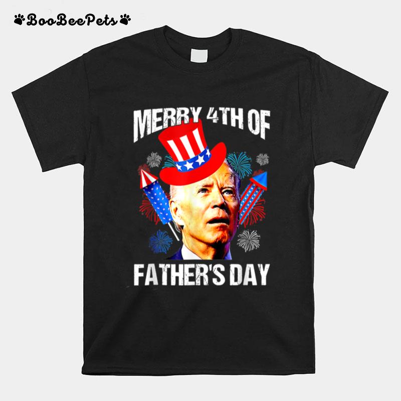 Sunglasses Merica Biden Uh Confused Merry 4Th Of Fathers Day T B0B51Gps43 T-Shirt