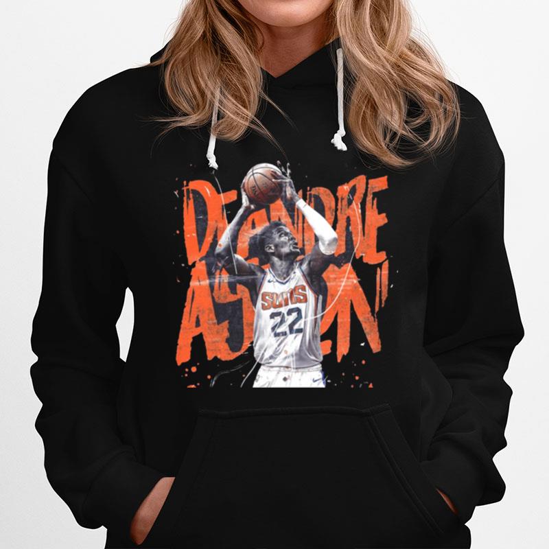 Suns 22 Dreandre Ayton Nba Basketball Professional Player Vintage Hoodie