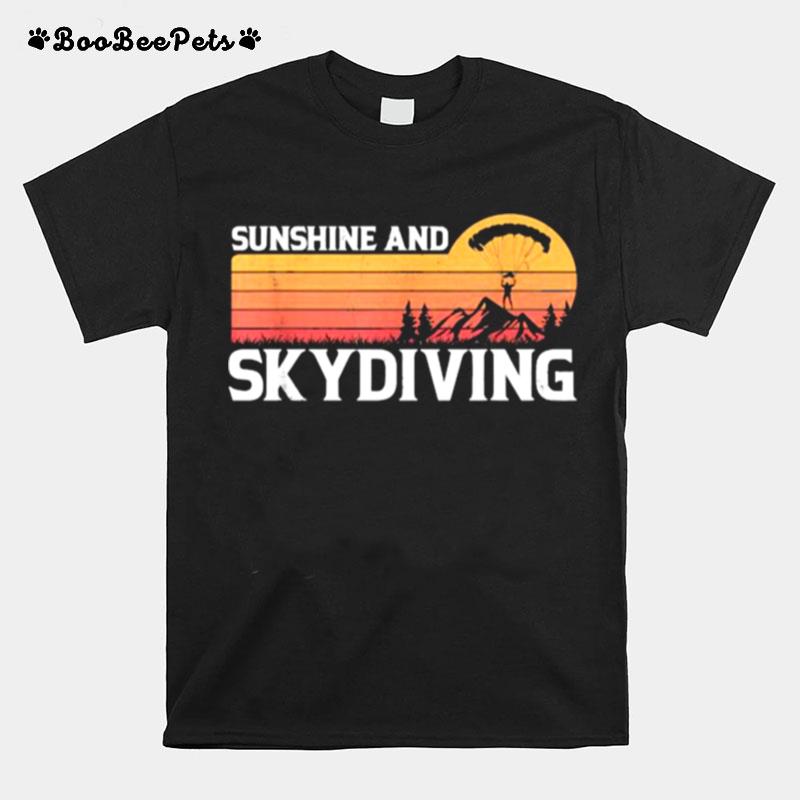 Sunshine And Skydiving Vintage Sunset T-Shirt