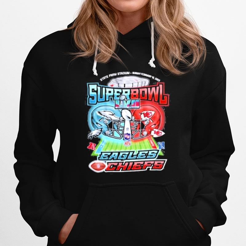 Super Bowl 2023 Lvii Philadelphia Eagles Vs Kansas City Chiefs State Farm Stadium Hoodie