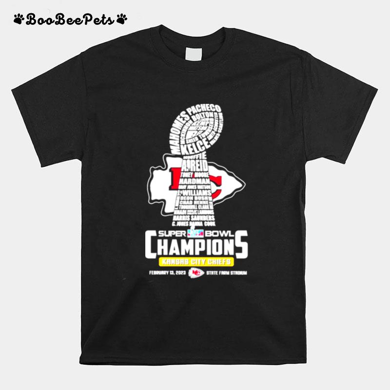 Super Bowl Champions Kansas City Chiefs State Farm Stadium 2023 T-Shirt