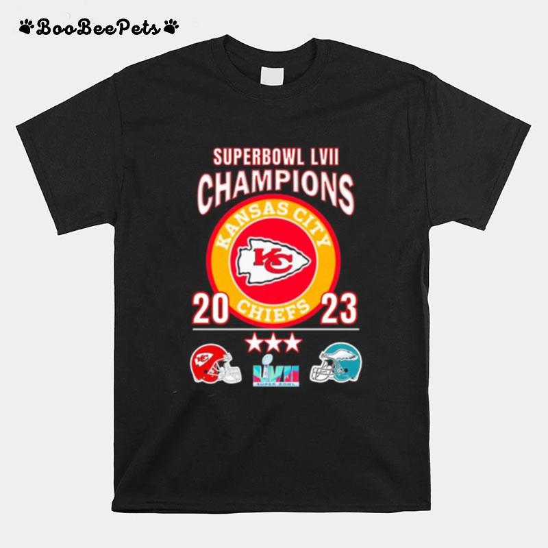 Super Bowl Lvii Champions 2023 Chiefs Vs Eagles T-Shirt