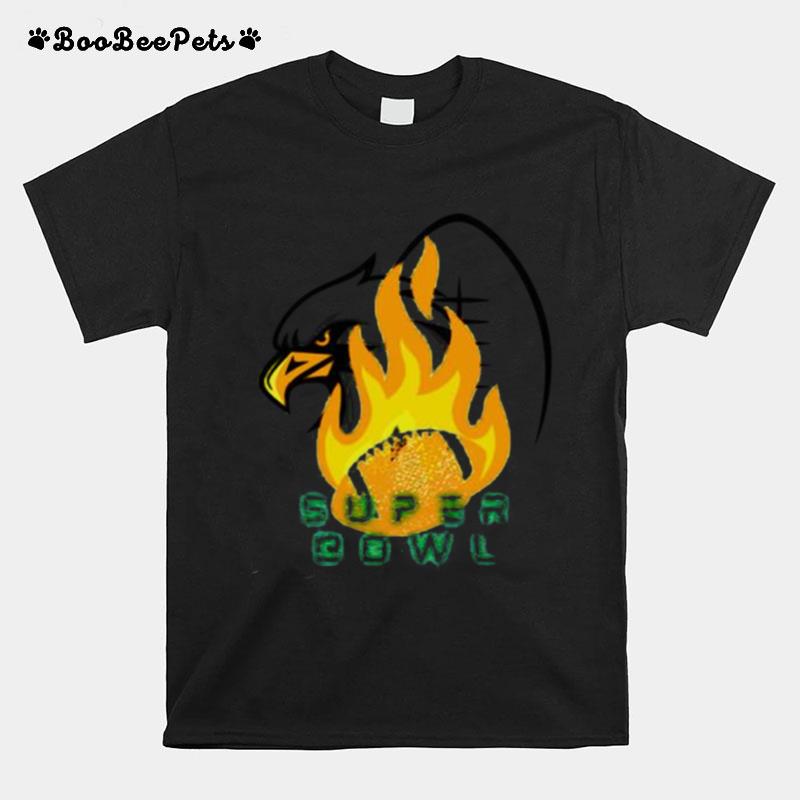 Super Bowl Philadelphia Eagles Fire Football T-Shirt