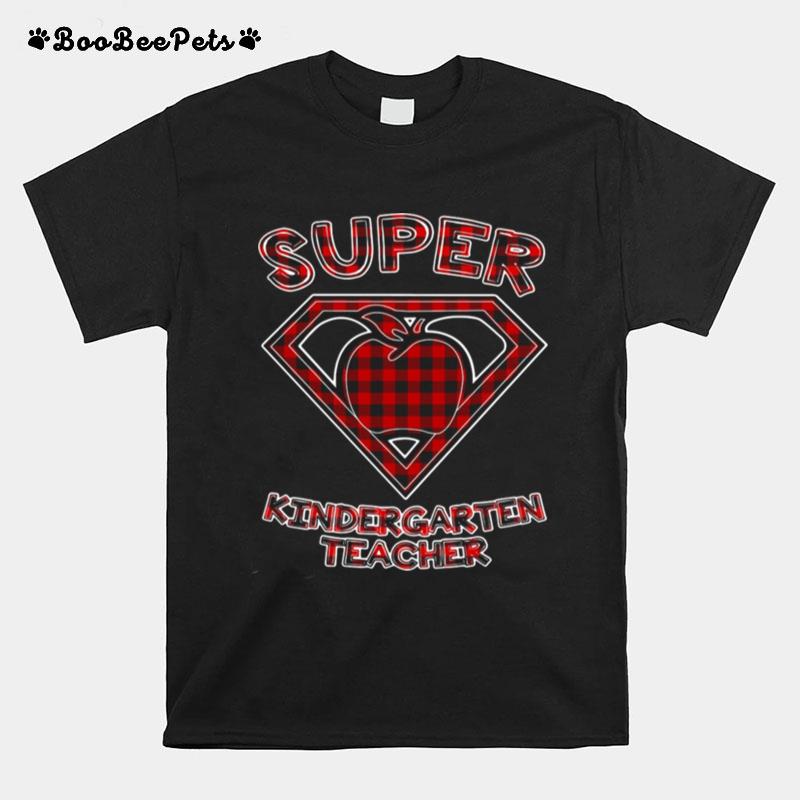 Super Kindergarten Teacher Superhero Apple T-Shirt