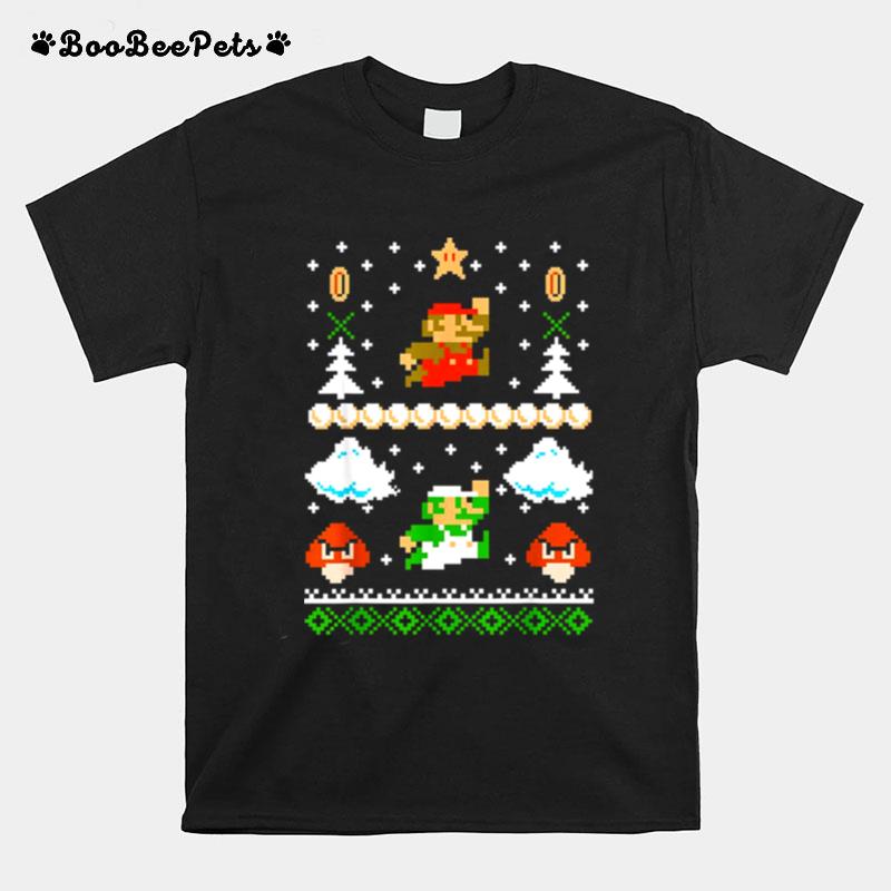 Super Mario Mario Goomba Ugly Christmas T-Shirt