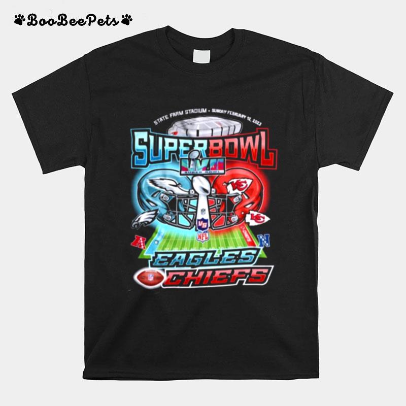 Superbowl 57 Lvii Philadelphia Eagles Vs. Kansas City Chiefs 2023 T-Shirt