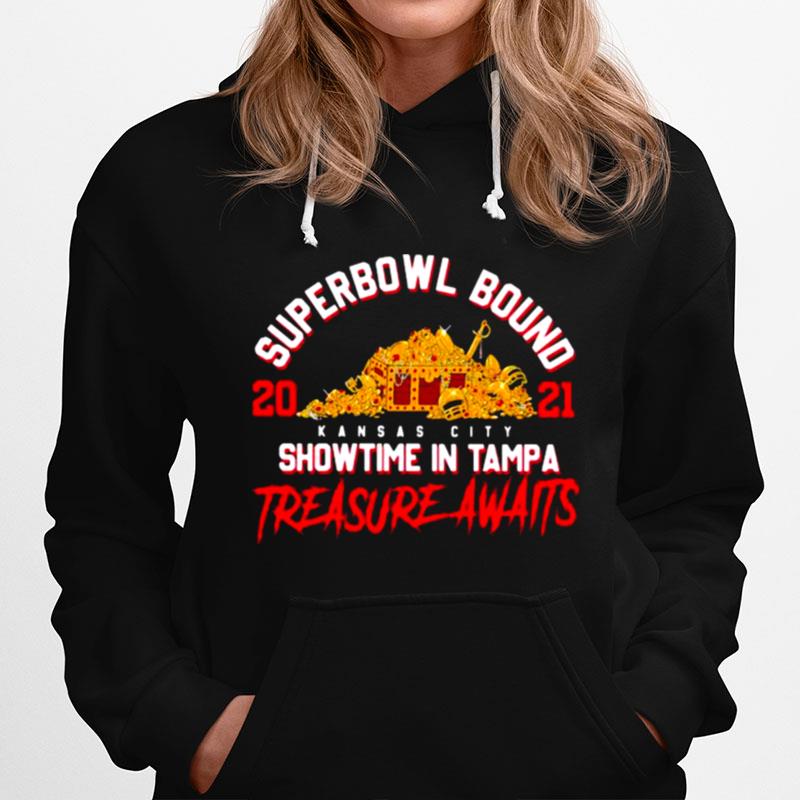 Superbowl Bound Showtime In Tampa Treasure Awaits Kansas City Chiefs Gold Hoodie