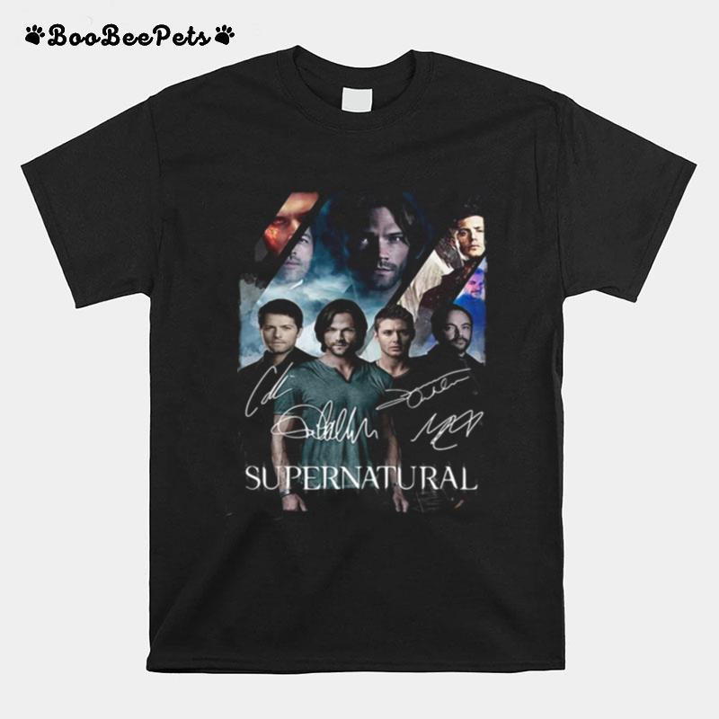 Supernatural Characters Signatures T-Shirt
