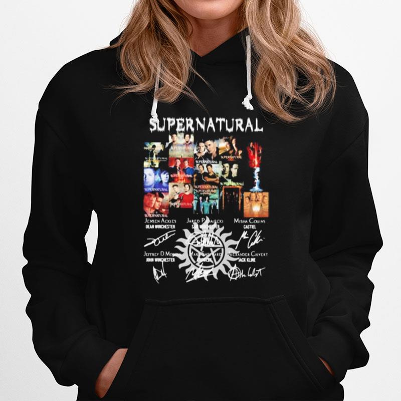 Supernatural Movie Characters Signatures Hoodie