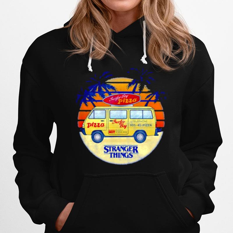 Surfer Boy Pizza Van Stranger Things Hoodie